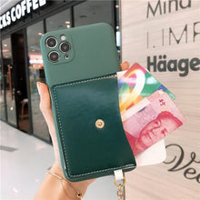 Load image into Gallery viewer, Luxury Wallet Phone Case For iPhone 13 Pro Max 11 12 Pro Max X XR XS 7 8 Plus 13 Mini Soft Silicone Handbag Card  Phone Case Wallet Compatible iPhone Bag Cover
