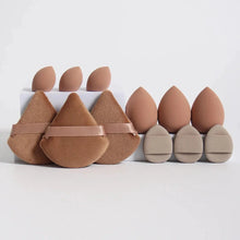 Load image into Gallery viewer, 12 Piece All Purpose Makeup Sponge Set with Loose Powder Puffs Mini Air Cushion Puffs Beauty Eggs and Mini Beauty Sponges
