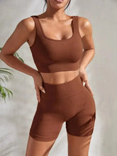Load image into Gallery viewer, Women's Seamless Ribbed Yoga Set
