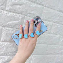 Load image into Gallery viewer, Luxury Women Silicone Phone Case Cover With Wrist Chain Bracelet for iPhone  Wristband Bracelet Hand Holder Cover for iPhone 13 12 11 Pro Max plating Case Heart Chain Cases for iPhone 7 8 Plus XR XS Max X
