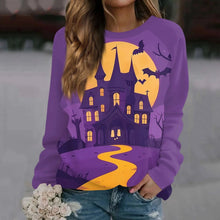 Load image into Gallery viewer, 🎃 Vintage Pumpkin Print Long Sleeve T-Shirt – Harajuku Halloween Graphic Tee

