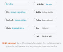 Load image into Gallery viewer, SAVA 2025NEW HAWKEYE SLR7 Carbon Fiber Road Bike with Shimano 105 DI2 R7170 Component Hydraulic Discs, Complete Adult Racing Set
