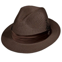 Load image into Gallery viewer, Stacy Adams Dublin- Milan Straw Fedora Hat
