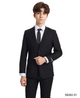 Load image into Gallery viewer, Stacy Adams Boys Suits 5 PC Solid Black | SB282-01

