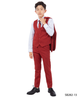 Load image into Gallery viewer, Stacy Adams Boys Suits 5 PC Solid Brick | SB282-13
