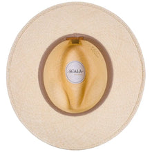 Load image into Gallery viewer, Scala Leon - Panama Straw Fedora Hat
