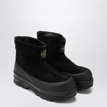 Load image into Gallery viewer, Stone Island Black Suede Ankle Boot With Logo Men
