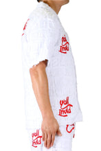 Load image into Gallery viewer, MARQUIS Men's ripped &amp; repaired short sleeve button down shirt
