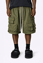 Load image into Gallery viewer, OLIVE MULTI CARGO SHORTS
