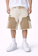 Load image into Gallery viewer, SAND SPLIT PAINTERS SHORTS
