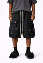 Load image into Gallery viewer, NOIR MULTI CARGO SHORTS
