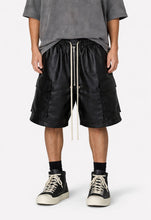 Load image into Gallery viewer, NOIR SHINE CARGO SHORTS
