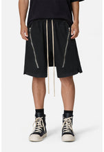 Load image into Gallery viewer, NOIR ZIP DRAWSTRING CARGO SHORTS

