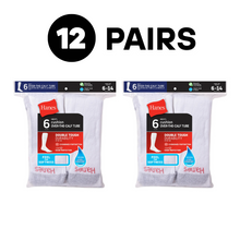 Load image into Gallery viewer, Hanes Double Tough Men&#39;s Over-the-Calf Tube Socks, Odor Protection, 12 Pairs

