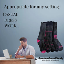Load image into Gallery viewer, 5 Pair Men&#39;s Casual/Dress Socks One Size Adults Fashionable Patterns
