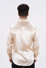 Load image into Gallery viewer, Men's Satin Cream Dress Shirt
