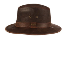 Load image into Gallery viewer, Scala Tullamore - Leather Outback Fedora Hat
