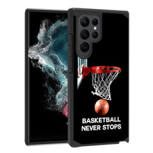Load image into Gallery viewer, BWOOLL Hybrid Armor Case for Samsung S23 Ultra - Game On with Basketball Style!
