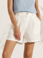 Load image into Gallery viewer, 100% Linen Pleated Linen Shorts ELLEN
