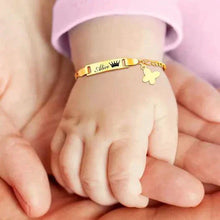 Load image into Gallery viewer, Gold Butterfly Charm Bracelet for Kids
