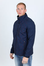 Load image into Gallery viewer, Mens Aztec Softshell Water-Resistant Jacket - Navy
