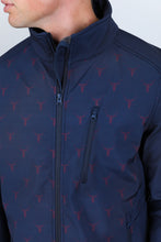 Load image into Gallery viewer, Mens Aztec Softshell Water-Resistant Jacket - Navy
