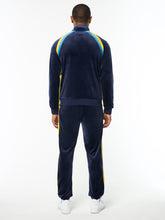Load image into Gallery viewer, Banda Velour Track Jacket- Maritime Blue
