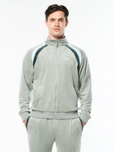Load image into Gallery viewer, Banda Velour Track Jacket- Slate Gray
