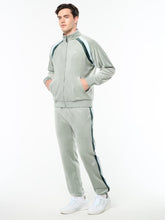 Load image into Gallery viewer, Banda Velour Track Jacket- Slate Gray
