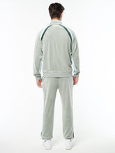 Load image into Gallery viewer, Banda Velour Track Jacket- Slate Gray
