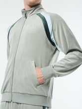 Load image into Gallery viewer, Banda Velour Track Jacket- Slate Gray
