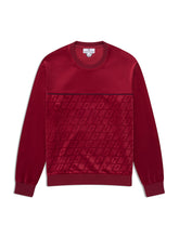 Load image into Gallery viewer, Bandiera Debossed Velour Crewneck-Rhubarb
