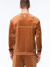 Load image into Gallery viewer, Bandiera Debossed Velour Crewneck-Sugar Almond

