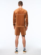 Load image into Gallery viewer, Bandiera Debossed Velour Crewneck-Sugar Almond
