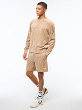 Load image into Gallery viewer, Bandiera Debossed Velour Crewneck-Humus
