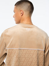 Load image into Gallery viewer, Bandiera Debossed Velour Crewneck-Humus
