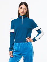 Load image into Gallery viewer, Nota Knit Quarter Zip- Mykonos Blue

