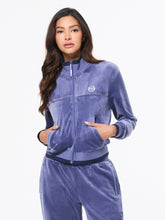 Load image into Gallery viewer, Leta Velour Jacket-Heron
