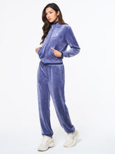 Load image into Gallery viewer, Leta Velour Jacket-Heron
