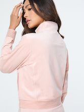 Load image into Gallery viewer, Piera Velour Track Jacket- Evening Sand
