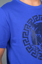 Load image into Gallery viewer, Kid&#39;s Cotton Royal Blue Rhinestone T-shirt

