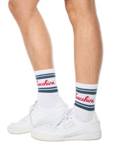 Load image into Gallery viewer, Classico Script Sock-Brilliant White
