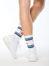 Load image into Gallery viewer, Classico Script Sock-Brilliant White
