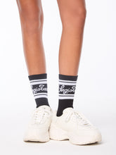 Load image into Gallery viewer, Classico Script Sock-Black Beauty
