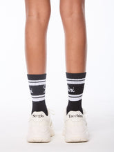 Load image into Gallery viewer, Classico Script Sock-Black Beauty
