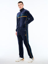 Load image into Gallery viewer, Forato Velour Track Jacket-Maritime Blue
