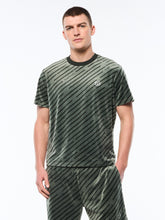 Load image into Gallery viewer, Obliquo Velour T-Shirt-Agave Green

