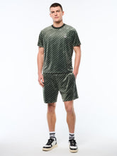 Load image into Gallery viewer, Obliquo Velour T-Shirt-Agave Green
