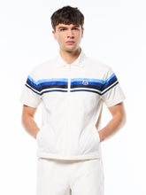 Load image into Gallery viewer, Striscia Short Sleeve Track Jacket-Gardenia
