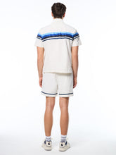 Load image into Gallery viewer, Striscia Short Sleeve Track Jacket-Gardenia

